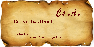 Csiki Adalbert névjegykártya